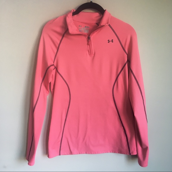 Under Armour Tops - Under Armour Pink Athletic quarter zip sweater